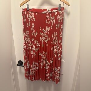 Witchery Red Floral Skirt
